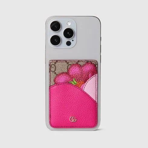 Floral Card Case With Double G