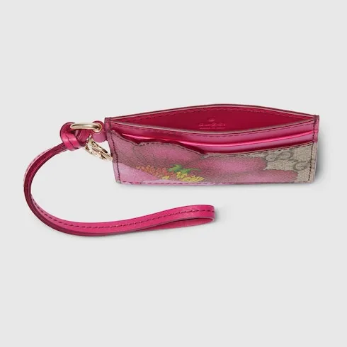 Floral Card Case With Double G