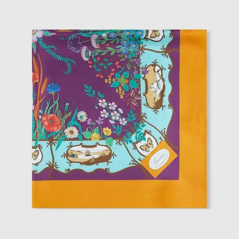 Printed Silk Twill Carré