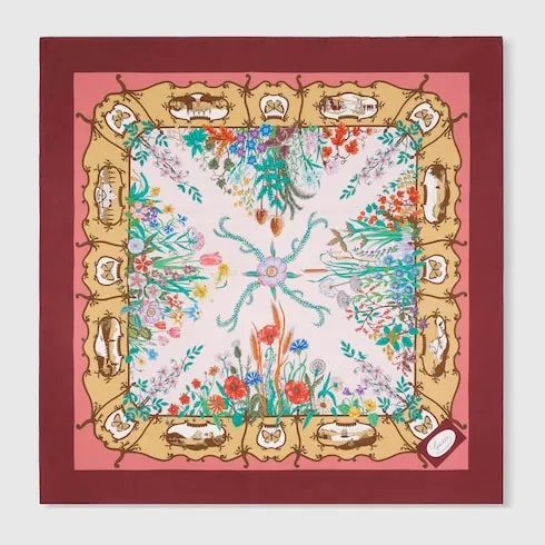 Printed Silk Twill Carré