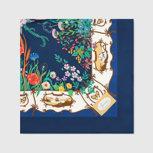 Printed Silk Twill Carré