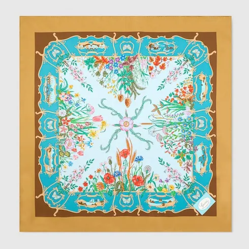 Printed Silk Twill Carré