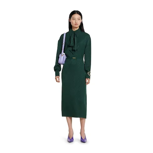 Interlocking G Silk Jacquard Dress