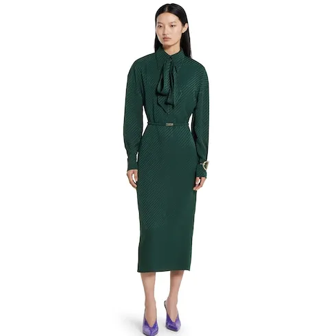 Interlocking G Silk Jacquard Dress