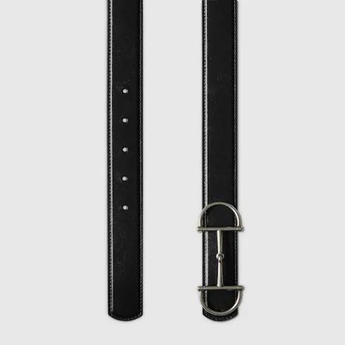 Reversible Leather Belt With Horsebit