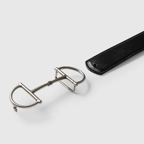 Reversible Leather Belt With Horsebit