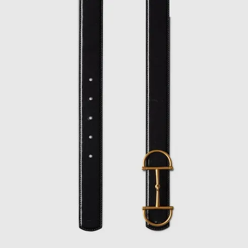 Reversible Leather Belt With Horsebit