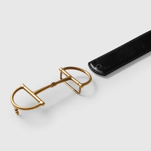 Reversible Leather Belt With Horsebit