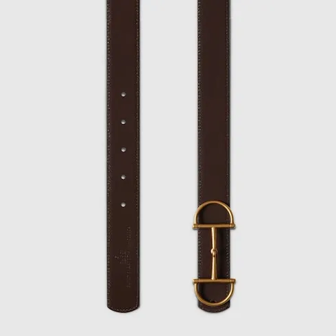 Reversible Leather Belt With Horsebit