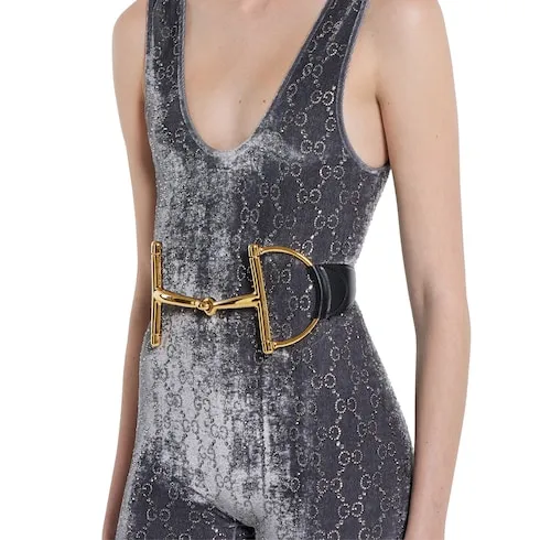 Wide Belt With Oversized Horsebit