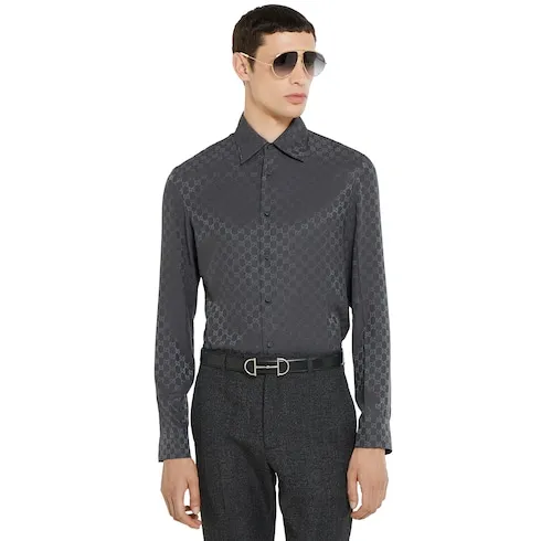Gg Silk Jacquard Shirt