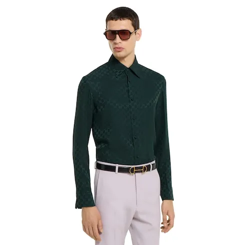 Gg Silk Jacquard Shirt