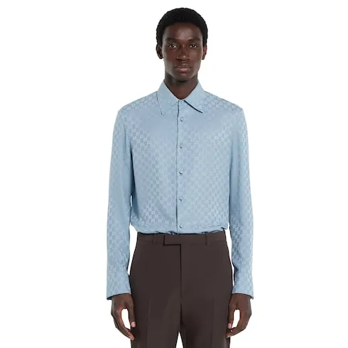 Gg Silk Jacquard Shirt