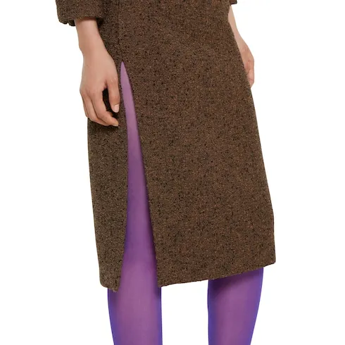 Seeded Wool Skirt