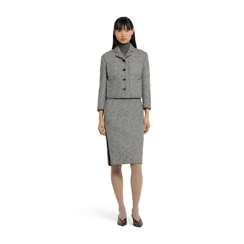 Cotton-Wool Mouliné Skirt