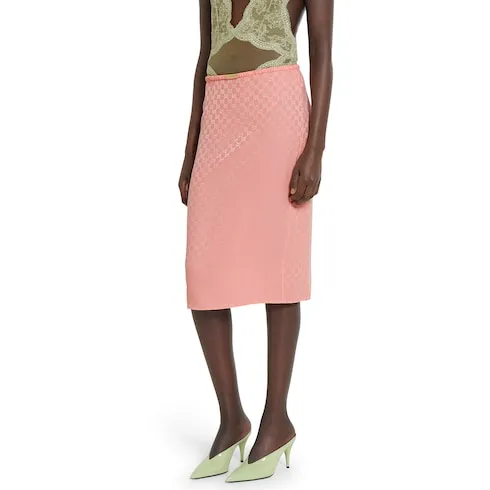 Gg Silk Jacquard Skirt
