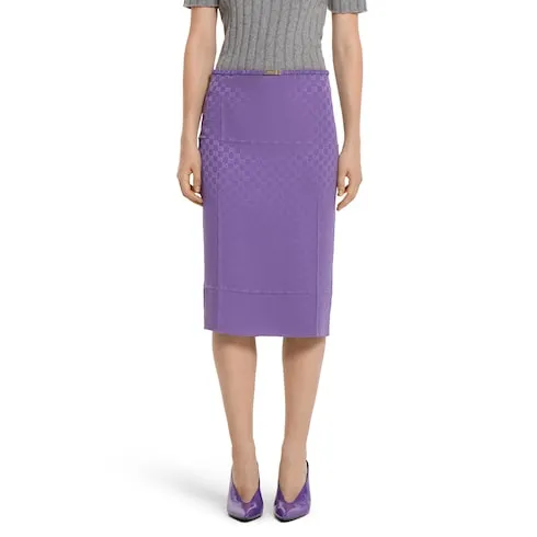 Gg Silk Jacquard Skirt