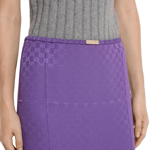 Gg Silk Jacquard Skirt