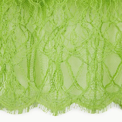 Viscose Twill Skirt With Floral Lace