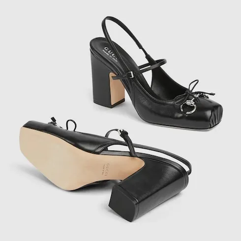 Gucci Horsebit Slingback Pump