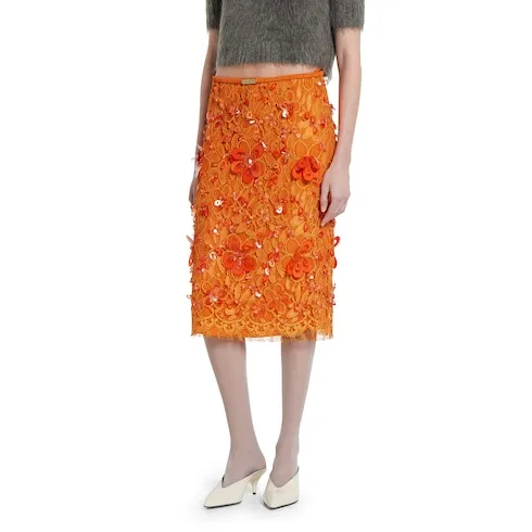 Flora Lace Skirt With Beads