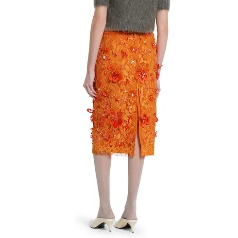 Flora Lace Skirt With Beads