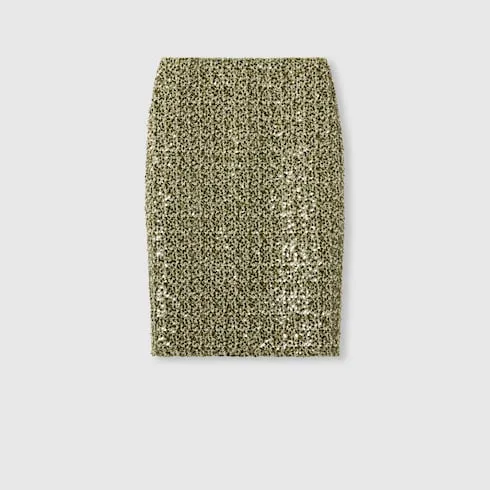 Wool Cotton Bouclé Skirt