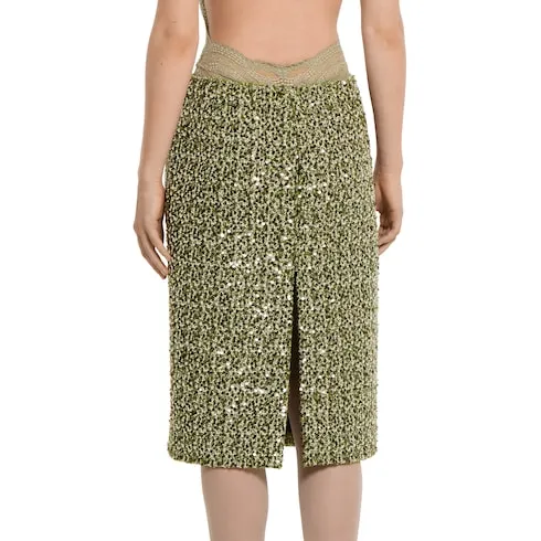 Wool Cotton Bouclé Skirt