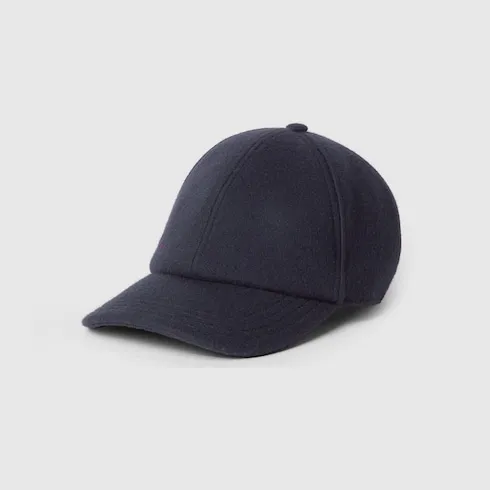 Wool Baseball Hat With Embroidery