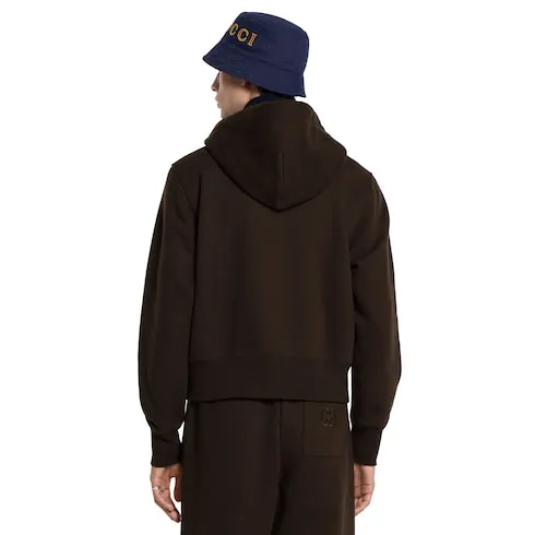 Brushed Cotton Jersey Zip Sweatshirt