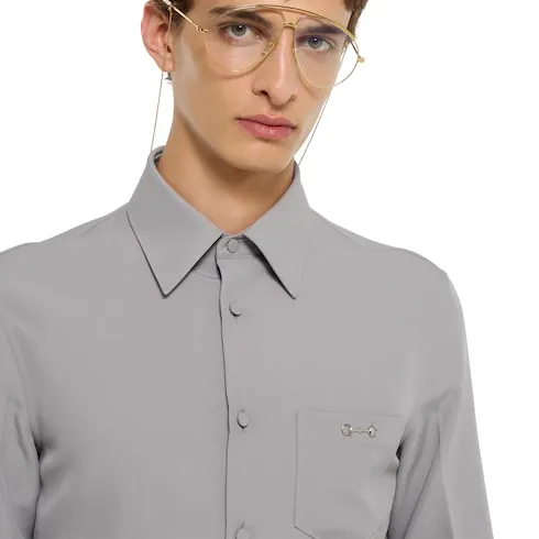 Technical Panama Shirt With Horsebit