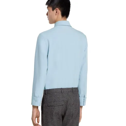 Polyester Twill Shirt With Horsebit