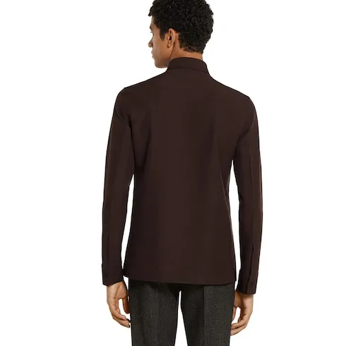 Polyester Twill Shirt With Horsebit