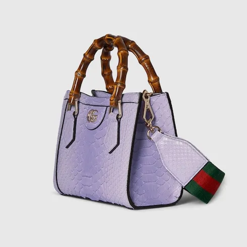 Gucci Diana Small Python Tote Bag