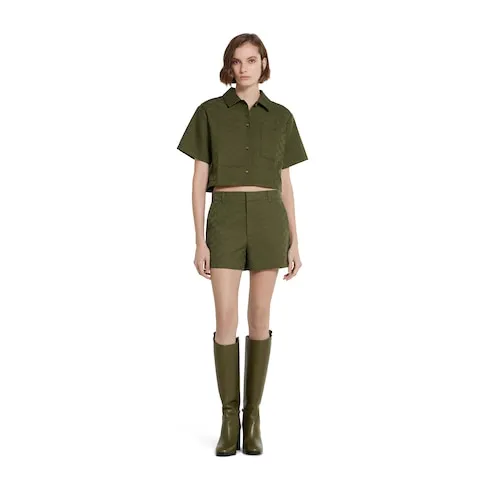 Gg Cotton Gabardine Shirt