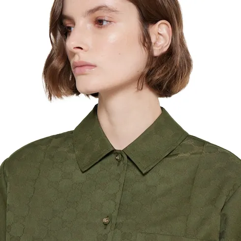 Gg Cotton Gabardine Shirt