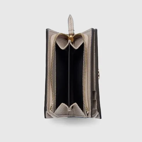 Bi-Color Gg Marmont Small Wallet
