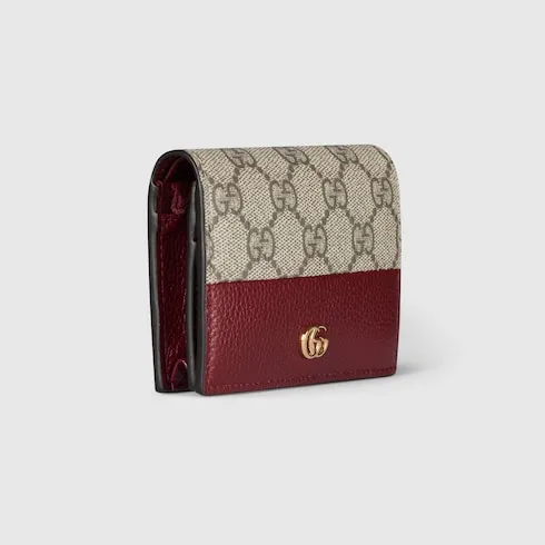 Bi-Color Gg Marmont Small Wallet