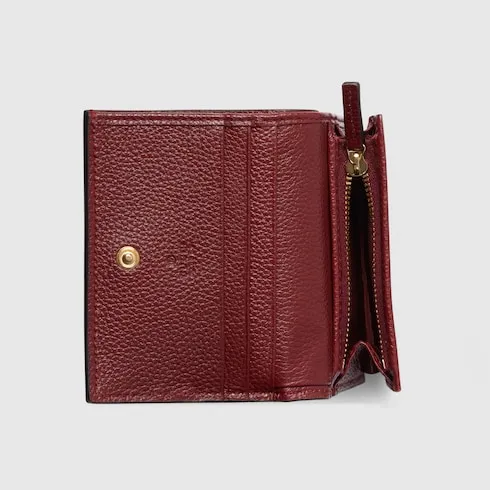 Bi-Color Gg Marmont Small Wallet