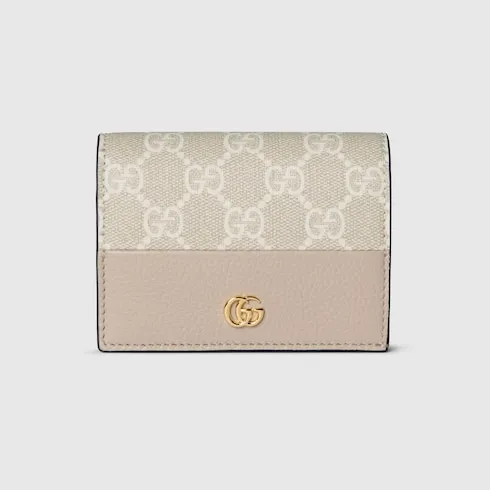 Bi-Color Gg Marmont Small Wallet