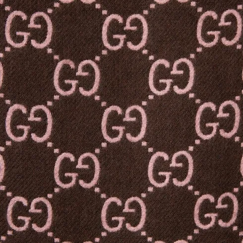 Gg Wool Jacquard Cape