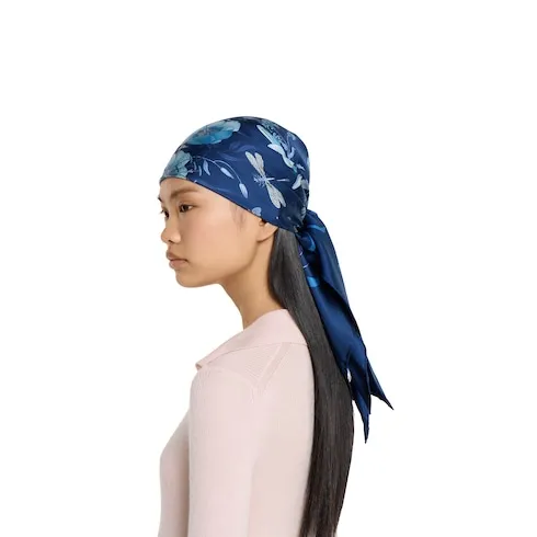 Printed Flora Silk Twill Carré
