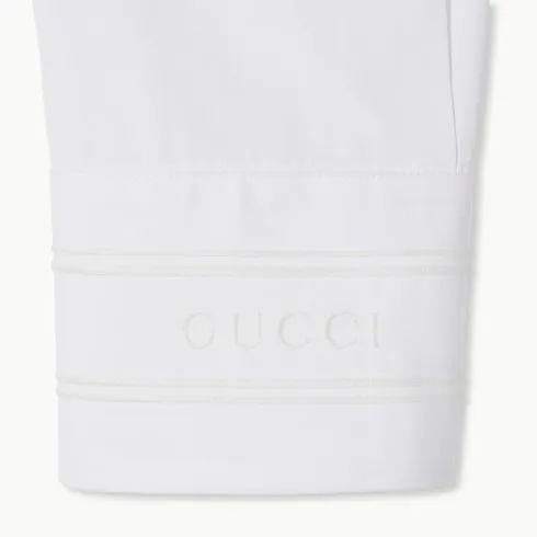 Cotton Poplin Shirt With Embroidery