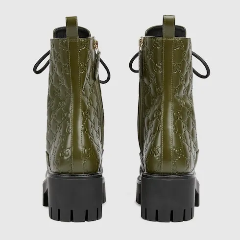 Lace-Up Ankle Boot With Gg