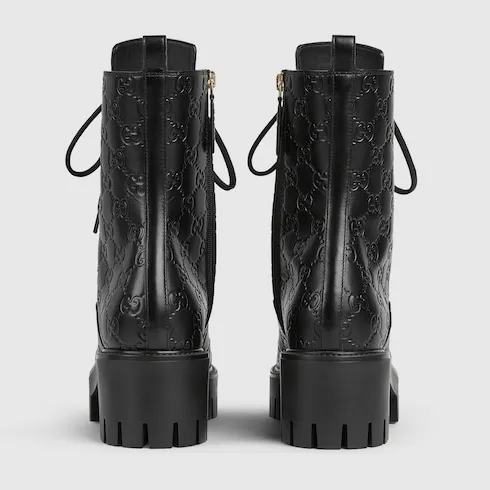 Lace-Up Ankle Boot With Gg