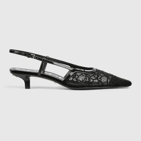 Gg Crystal Slingback Pump