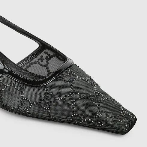 Gg Crystal Slingback Pump