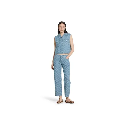 Gg Denim Jacquard Pants