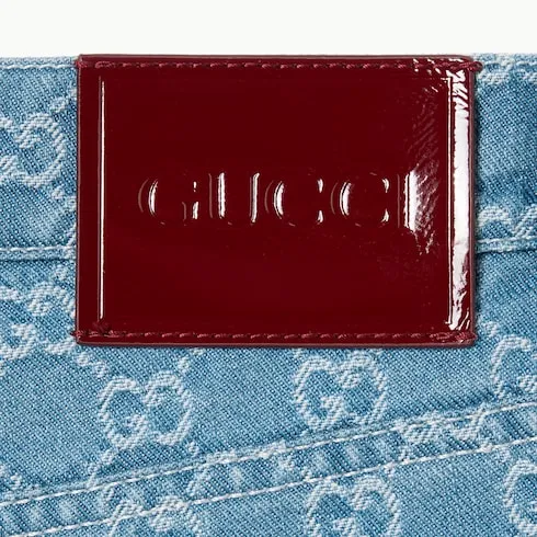 Gg Denim Jacquard Pants