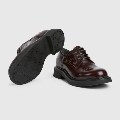 Lace-Up Shoe With Gg Detail
